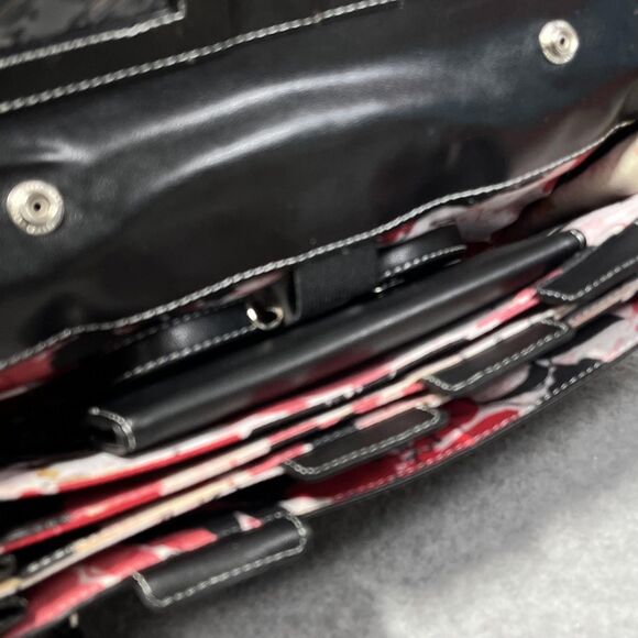 Mary Kay Consultant Travel Wallet Organizer Black Floral 3 pc Crossbody Passport - Picture 9 of 16